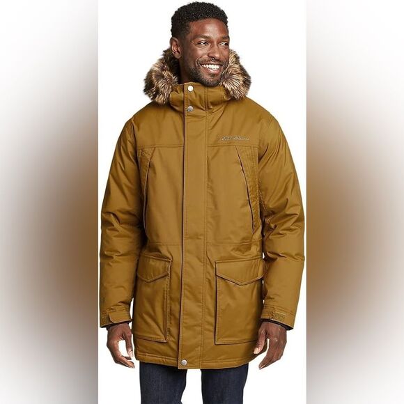 Eddie Bauer Men's Mt Superior Down Parka size Large Tan NWT in packaging - Picture 1 of 6